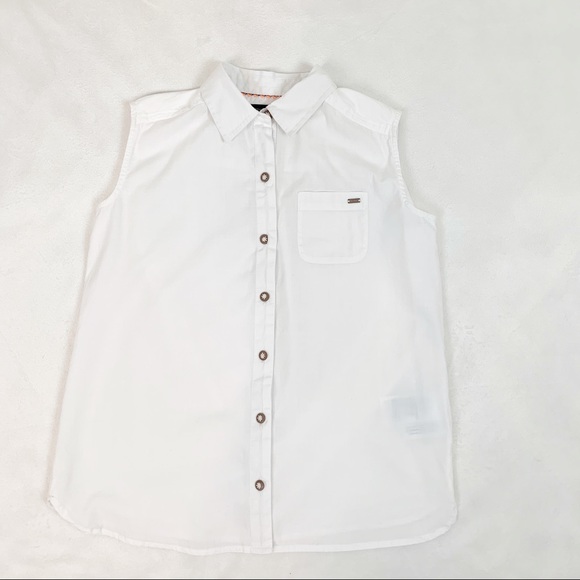 Tommy Hilfiger girls sleeveless button up shirt - Picture 1 of 8